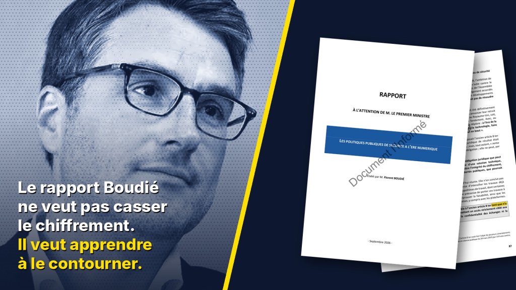 Illustration de l'article sur le rapport Boudié et le chiffrement des messageries